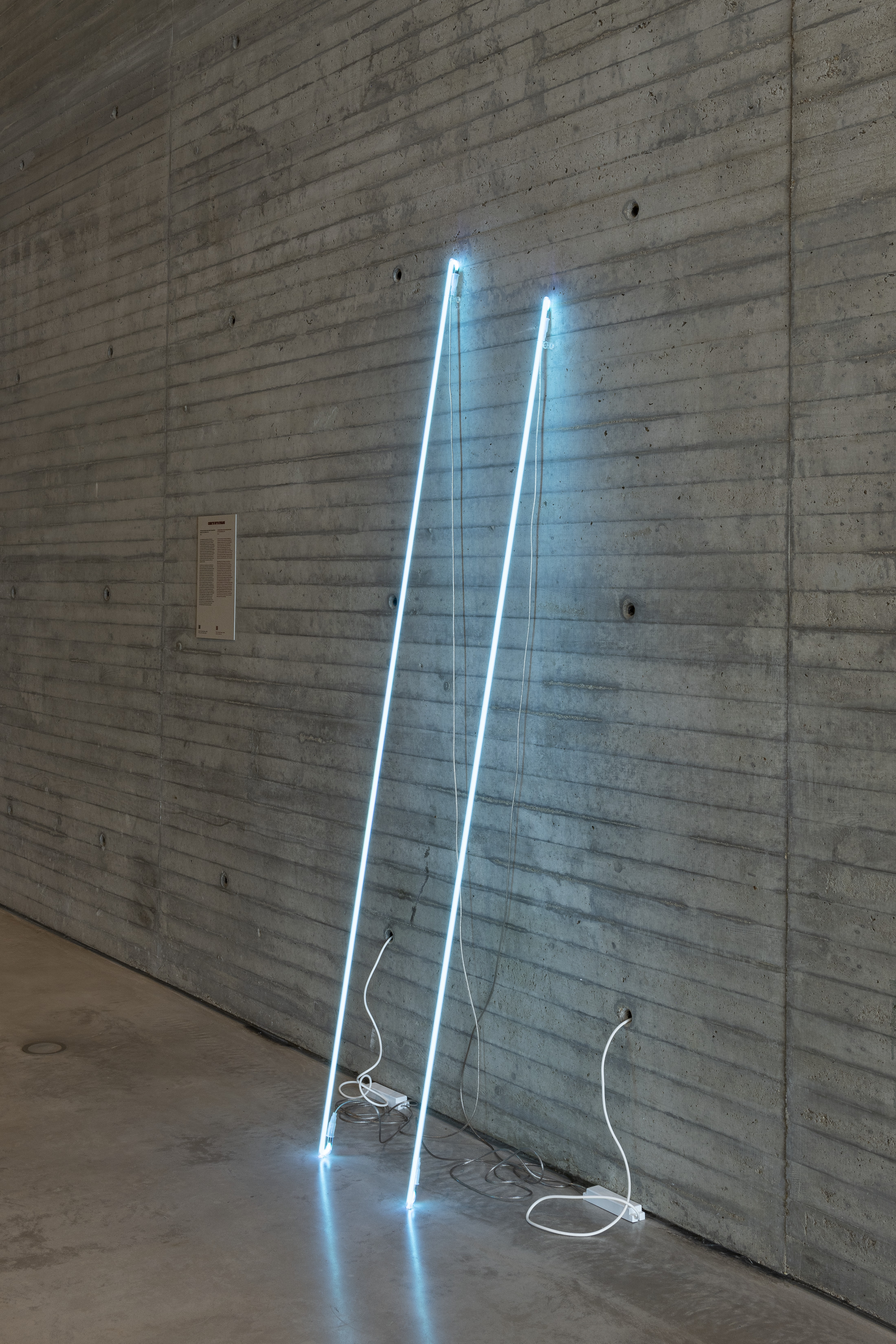 Leaning Horizon (neon clear glass Argon, 2.1 m and 2.25 m)